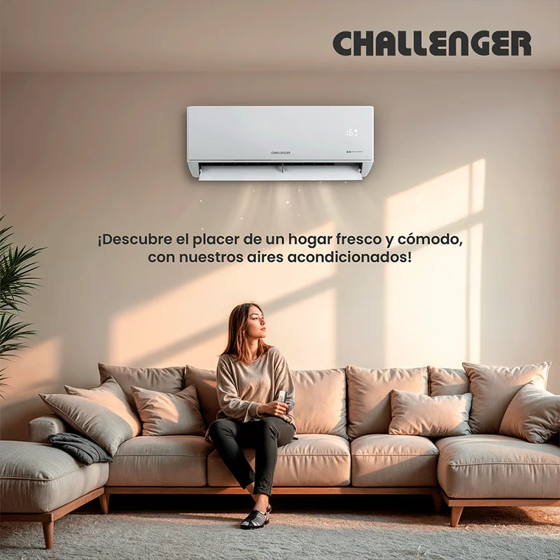 Aire Acondicionado Inverter Challenger 18000 BTU 220V, Blanco