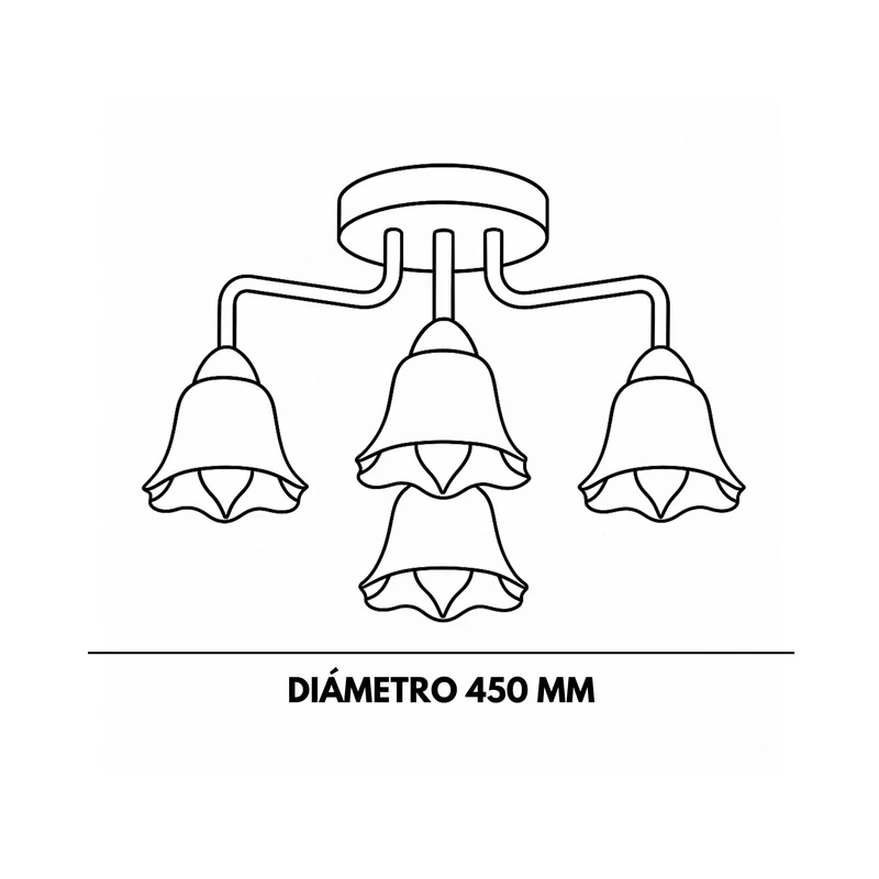 Luminaria Decorativa de Techo Mileto, Negro