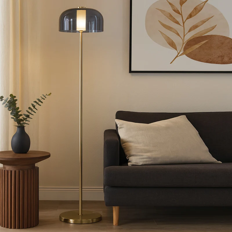 Lámpara de Piso LED Teruel, Dorado