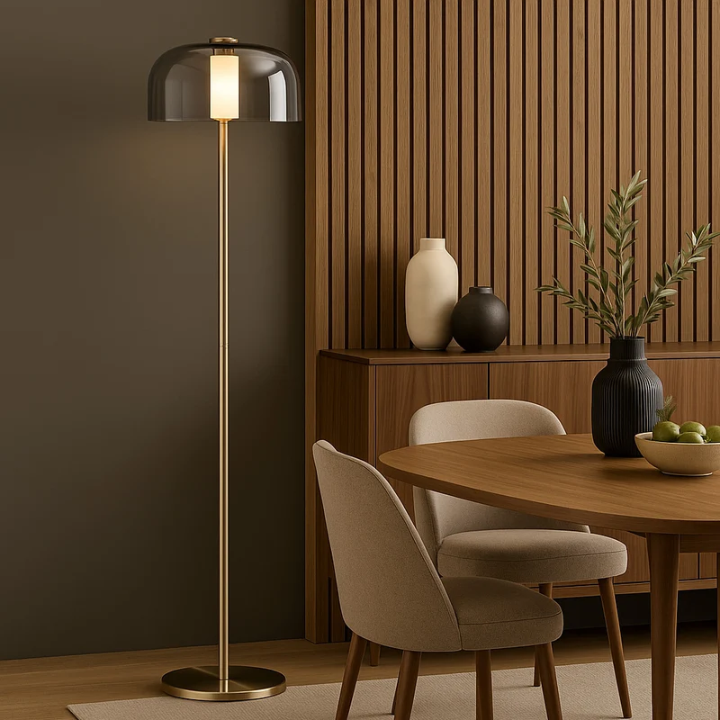 Lámpara de Piso LED Teruel, Dorado