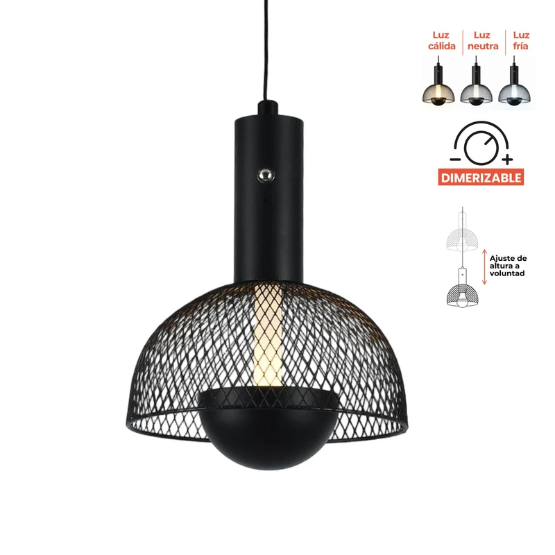 Luminaria Decorativa LED Colgante Labiara, Negro