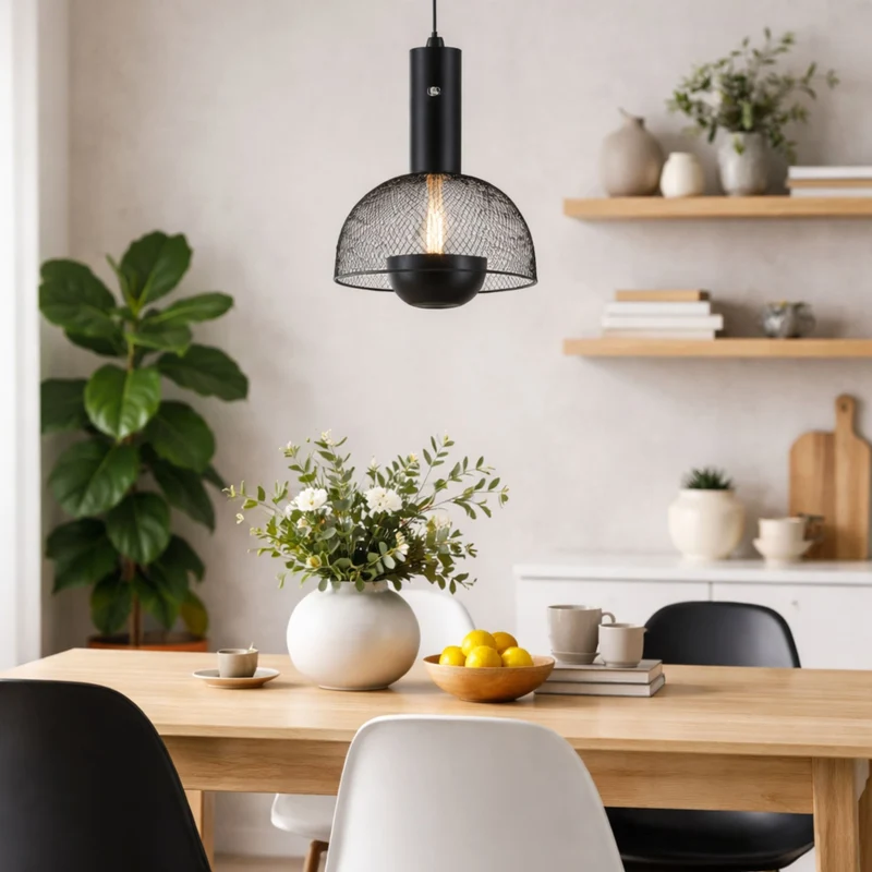 Luminaria Decorativa LED Colgante Labiara, Negro