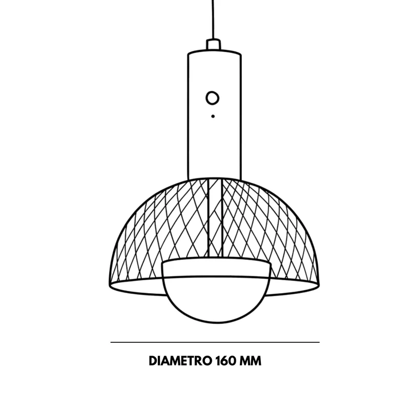 Luminaria Decorativa LED Colgante Labiara, Negro