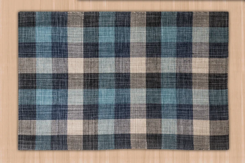 Alfombra Decoghar Ic15303 Multi Lana Algodón , Azul
