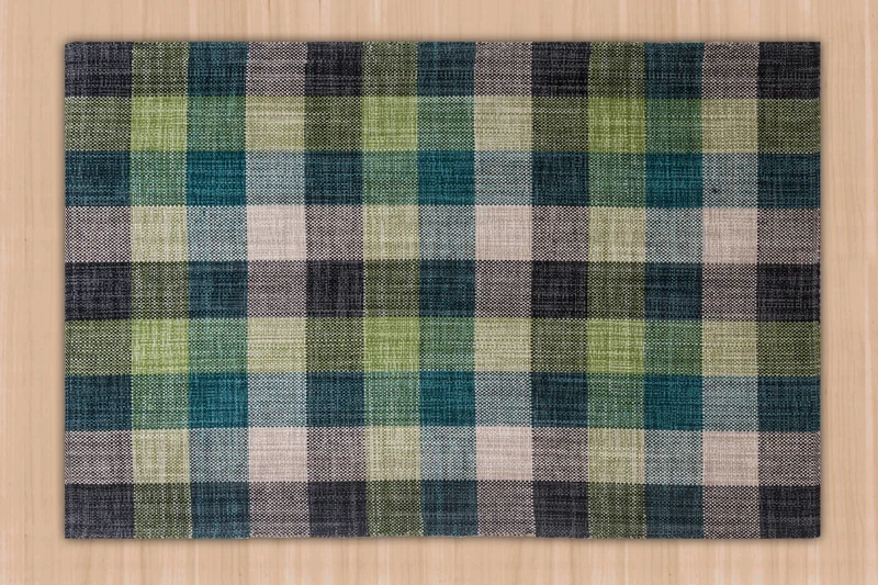 Alfombra Decoghar Ic15304 Algodón Lana Multi, Verde y Gris