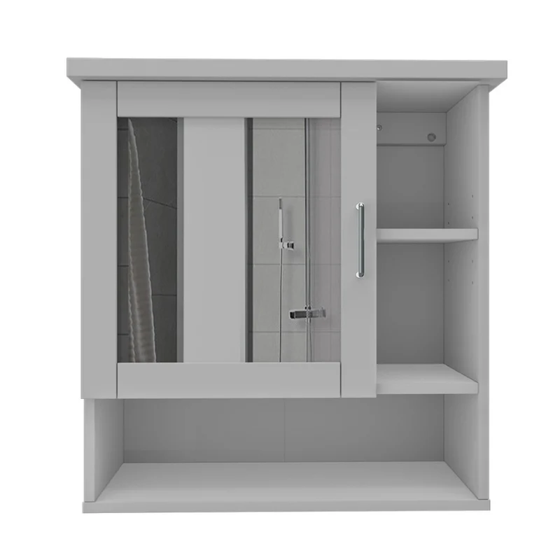 Mueble de Baño Flotante con Espejo, Blanco