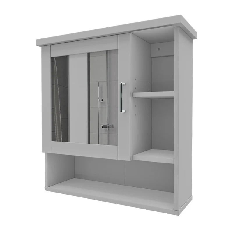 Mueble de Baño Flotante con Espejo, Blanco