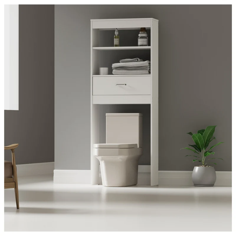 Mueble Organizador de Baño sobre el Inodoro, Blanco