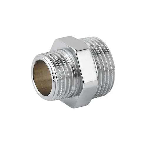 Niplles doppio ridotto mm ottone cromo 1/2 x 1