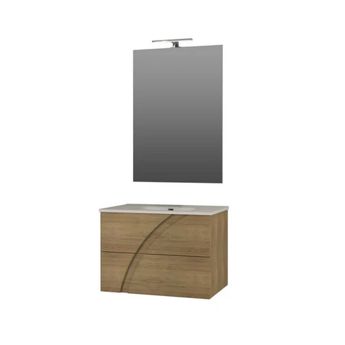 Mobile bagno completo sospeso kansas rovere tabacco l. 80 cm