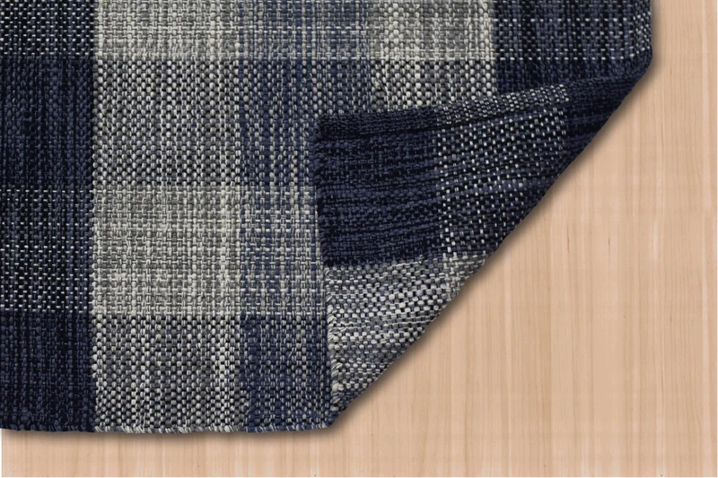 Alfombra Decoghar Ic16151 Lana Algodón, Gris y Negro