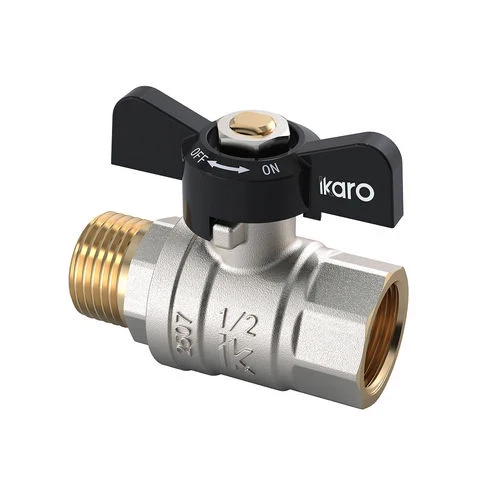 Valvola a sfera ikaro mf con farfalla 3/4 dn 20 pn 40