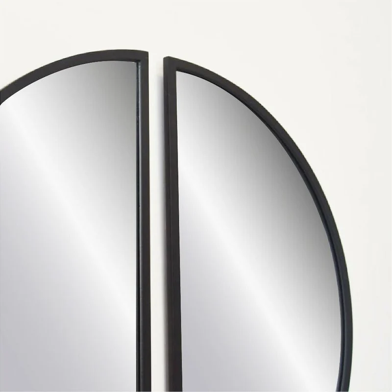 Espejos de Pared Set x 2 en MDF Luna Nueva Negro