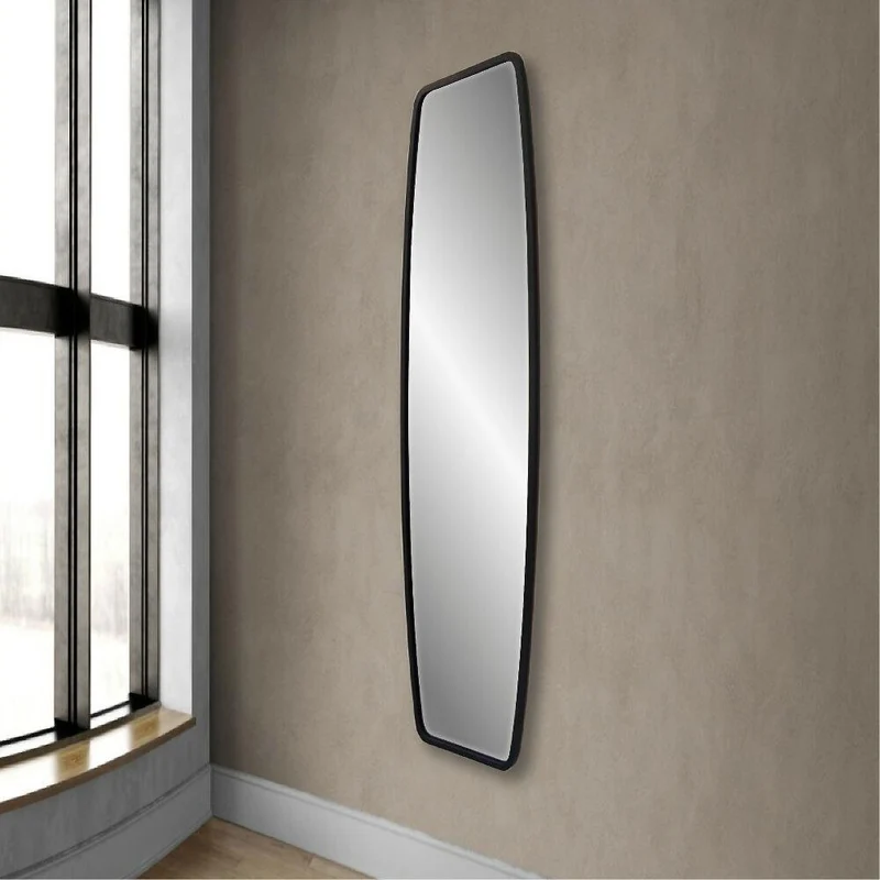 Espejo de Pared - MDF - Semioval Vertical Negro
