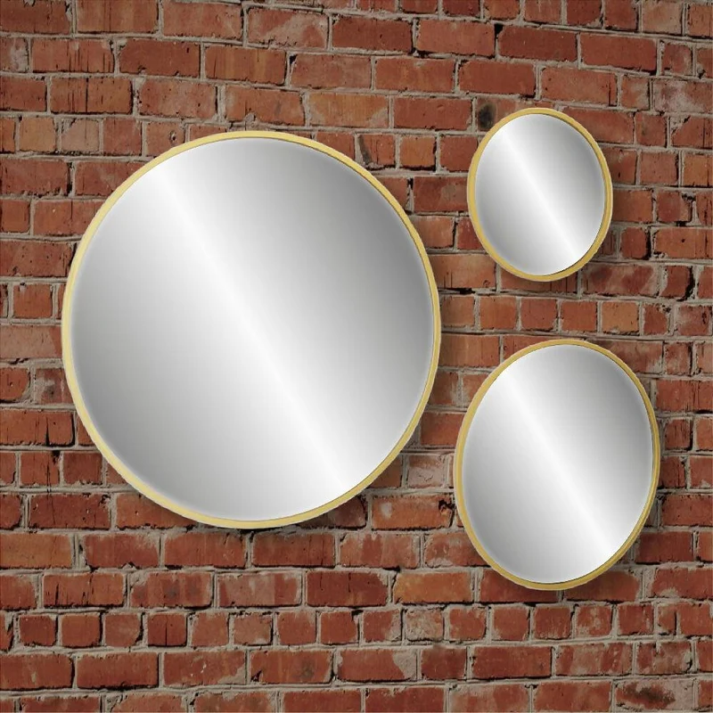Espejos de Pared Set x 3 - MDF - Planet Dorado