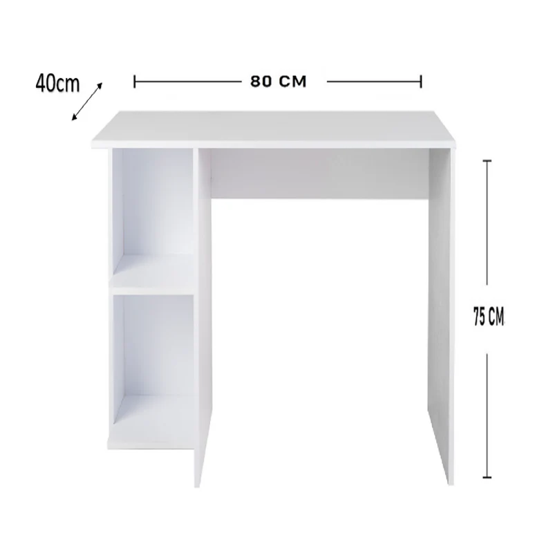 Tocador Holly con Luces LED 77x80x40cm Blanco + Silla Blanca