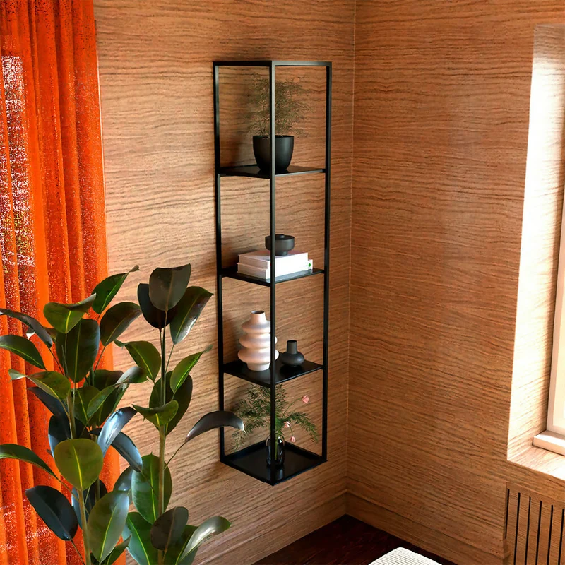 Mueble Vertical 5 Niveles Pintado Negro