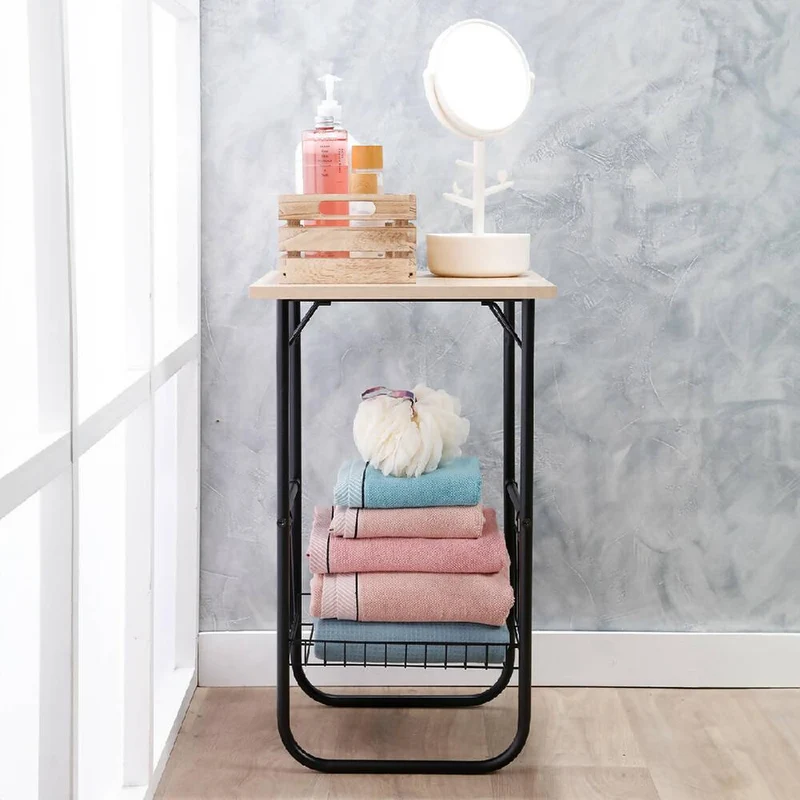 Mesa Auxiliar Armable Pintado Negro