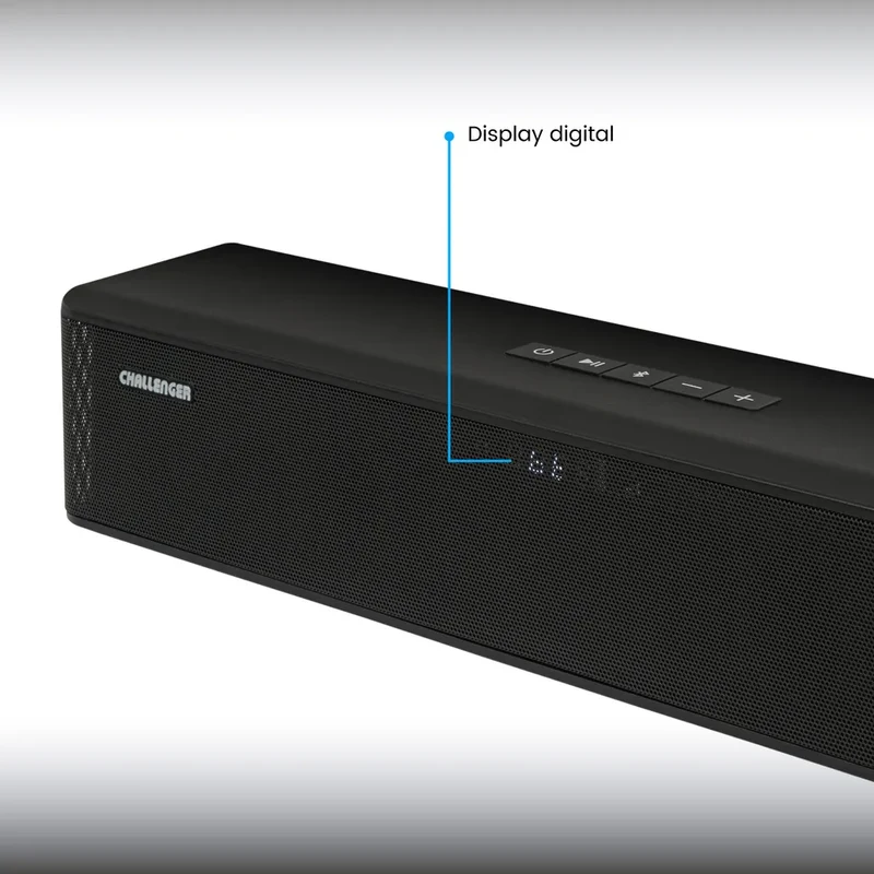 Barra de Sonido 80W Challenger, Negro