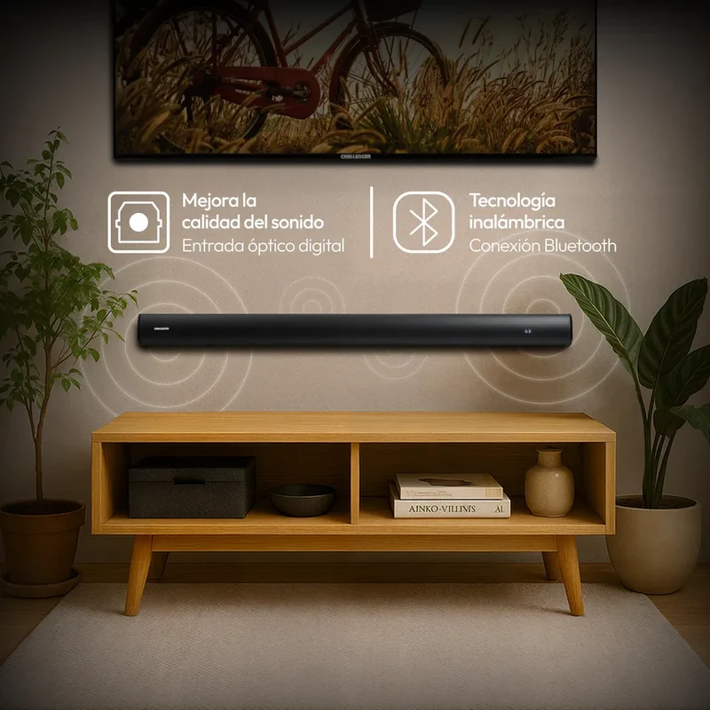 Barra de Sonido 50W Challenger, Negro