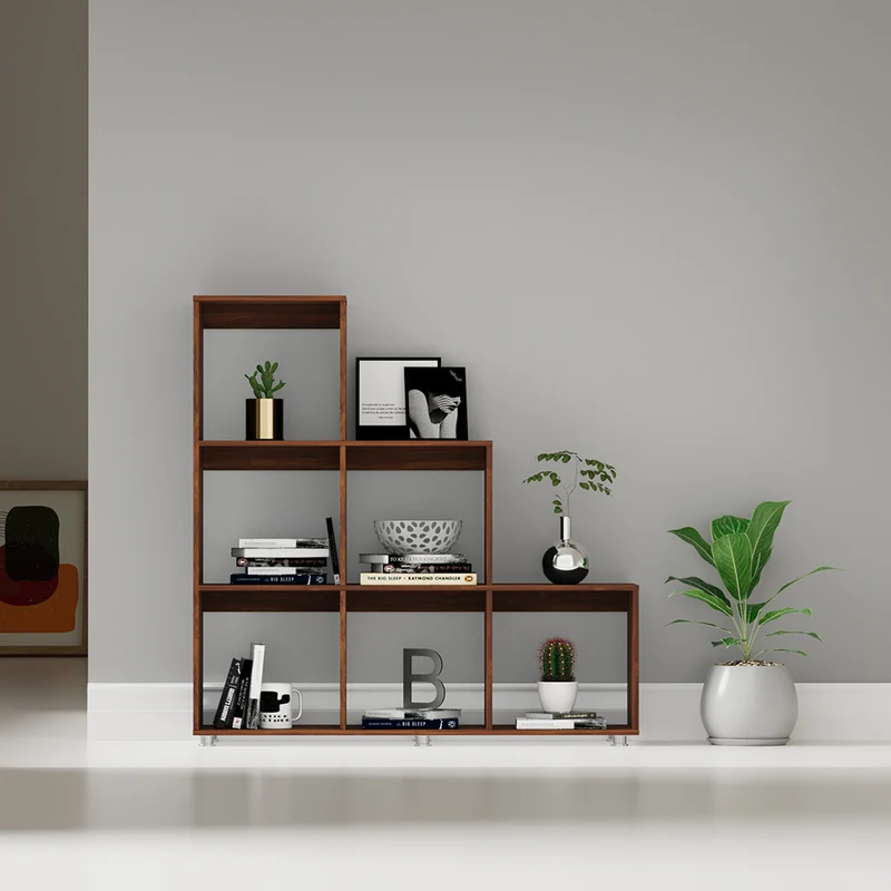 Mueble Biblioteca Escalera, Chocolate