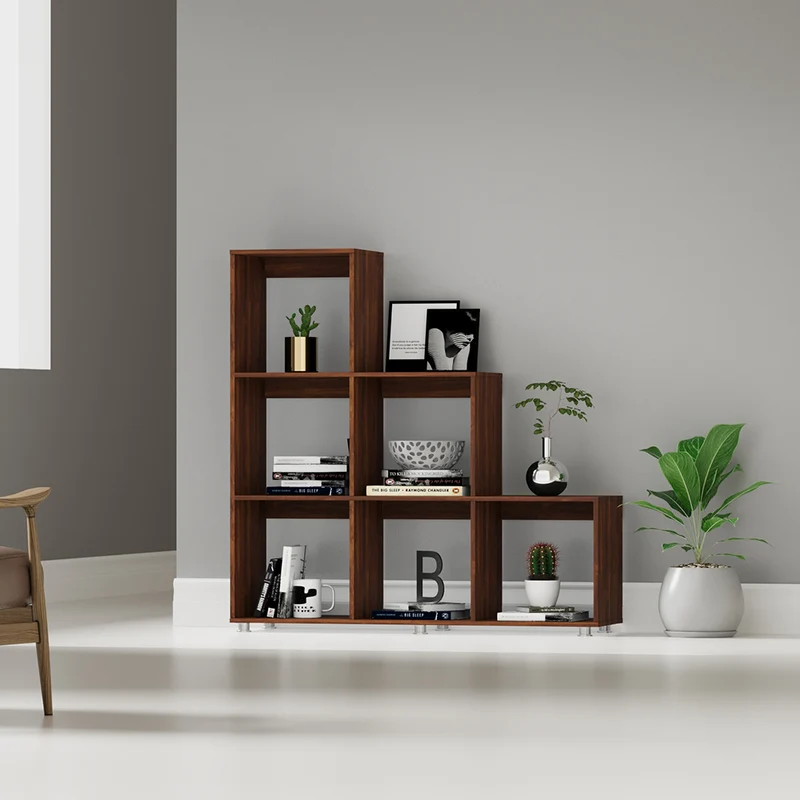 Mueble Biblioteca Escalera, Chocolate