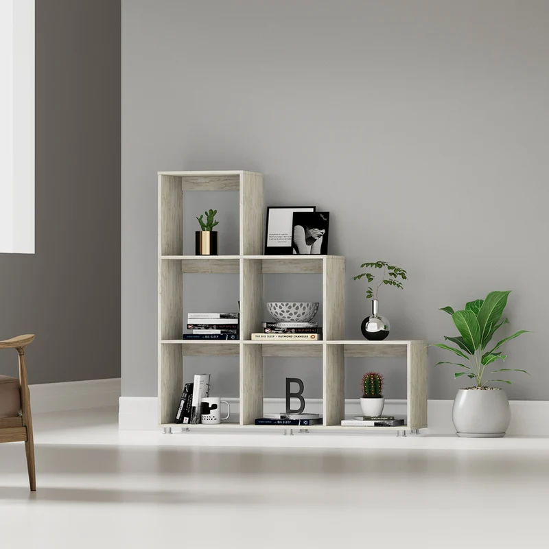 Mueble Biblioteca Escalera, Pino