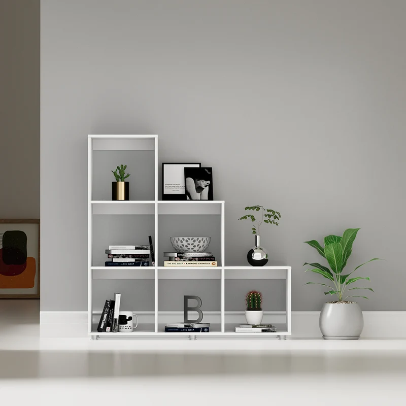 Mueble Biblioteca Escalera, Blanco