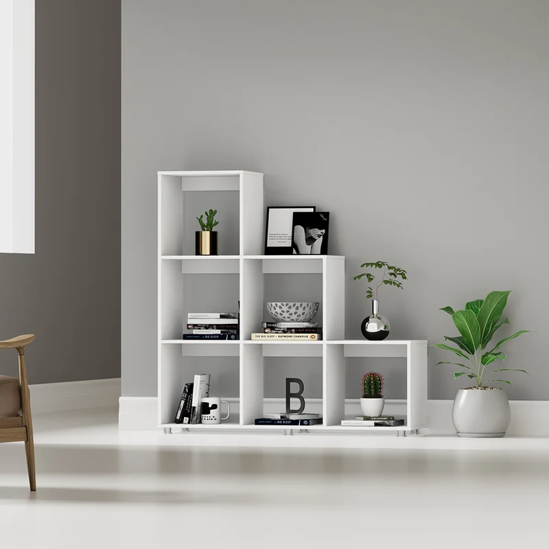 Mueble Biblioteca Escalera, Blanco