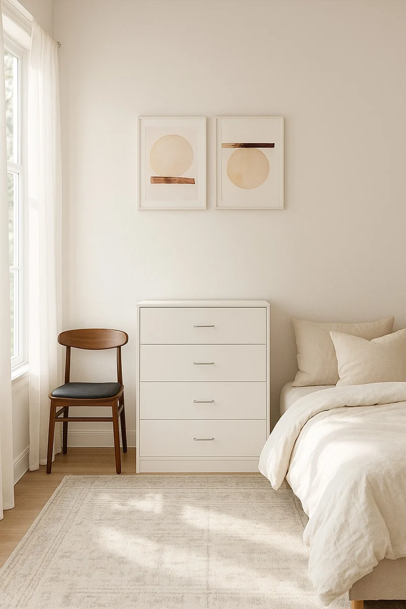 Organizador Madera 4 Cajones, Blanco