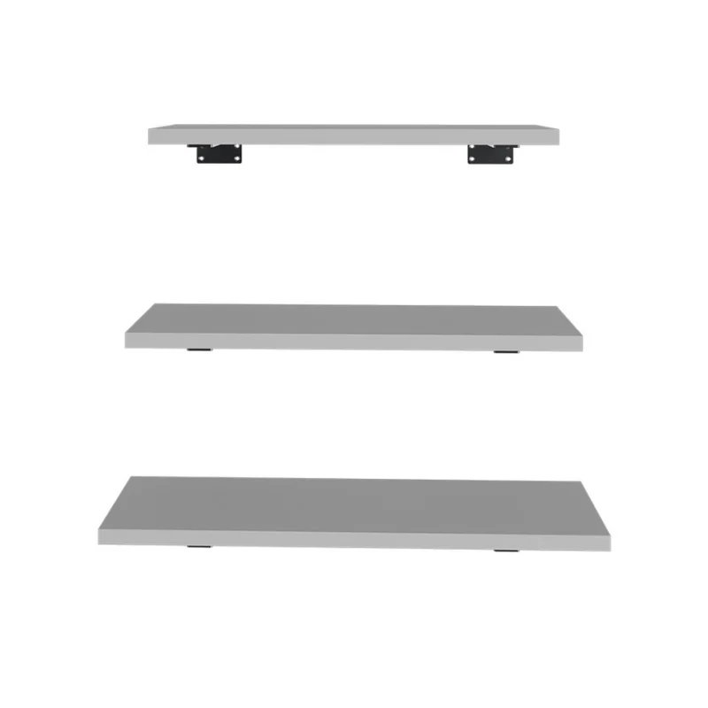 Repisas Flotantes con Soporte Set de 3, Blanco