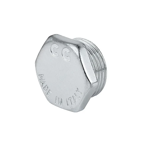 Tappo maschio con esagono ottone cromo 1