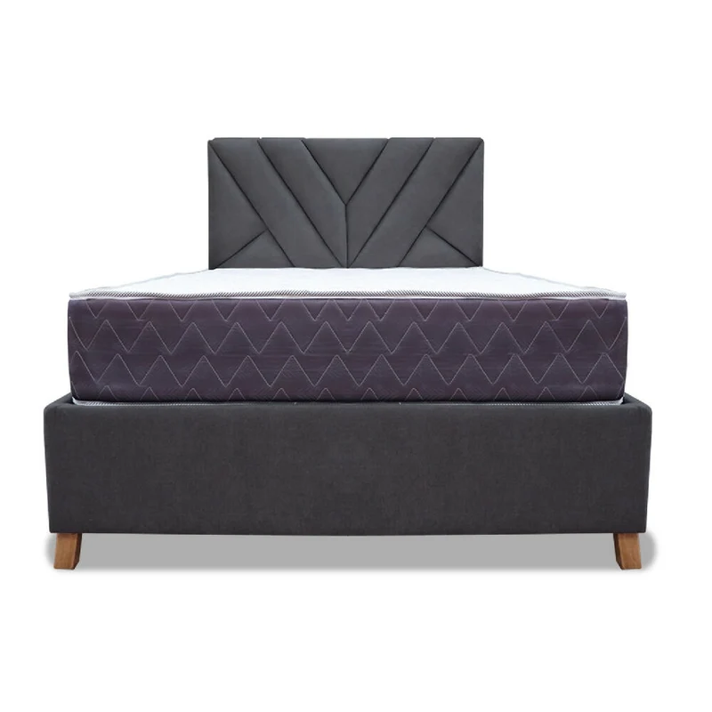 Combo Base Cama y Colchón Muller 100x190 Sencillo Más Espaldar