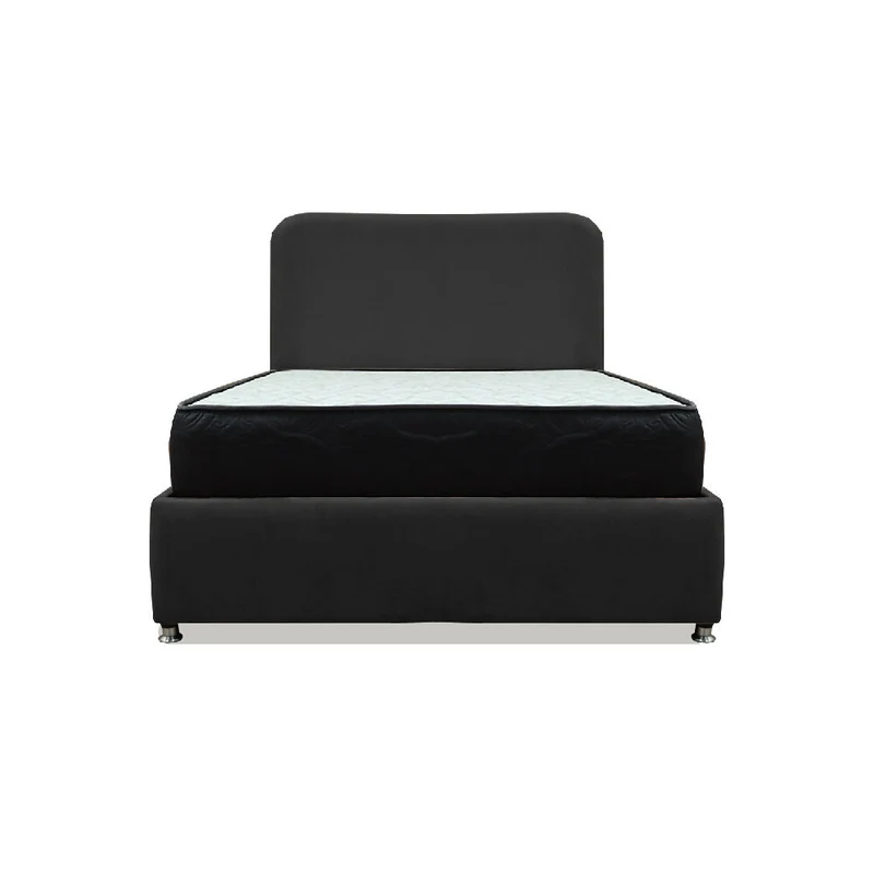 Combo Cama Tarima Nido Comfort 140 Doble Negro Más Espaldar