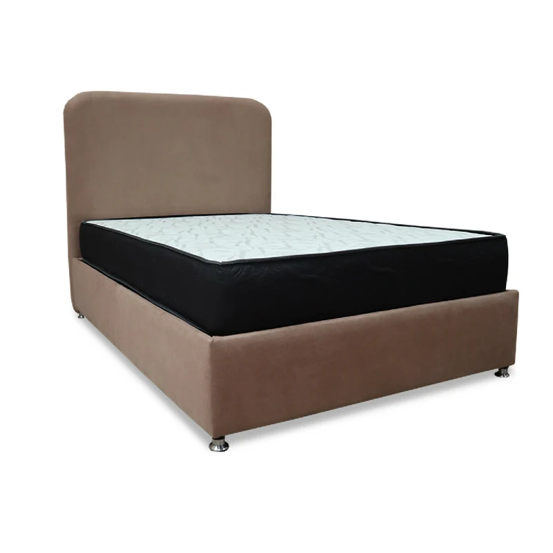 Combo Base Cama y Colchón Comfort 120 Semidoble Camel Más Espaldar