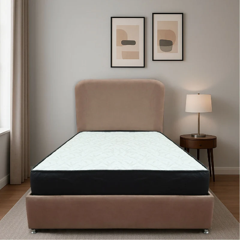 Combo Base Cama y Colchón Comfort 120 Semidoble Camel Más Espaldar