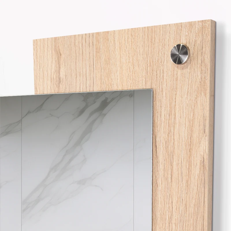 Espejo Rectangular Paduk, Color Madera Clara