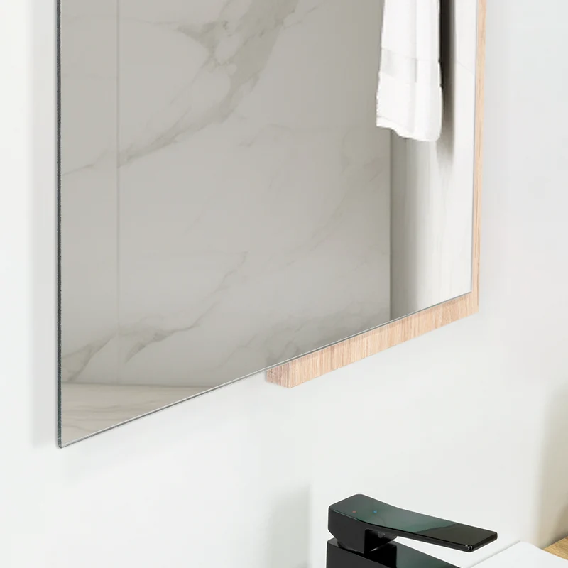 Espejo Rectangular Aleska, Color Madera Clara