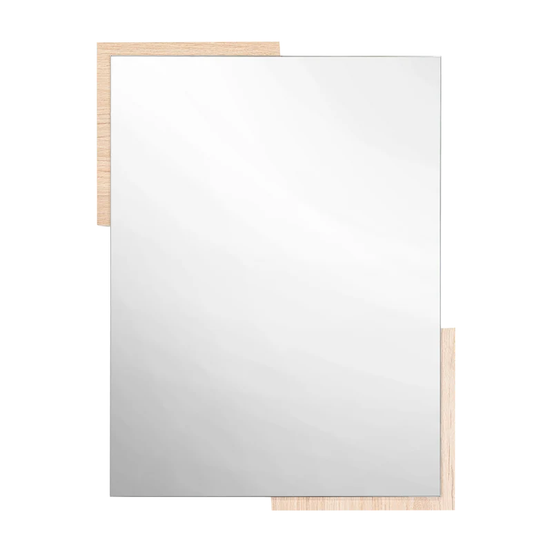 Espejo Rectangular Aleska, Color Madera Clara