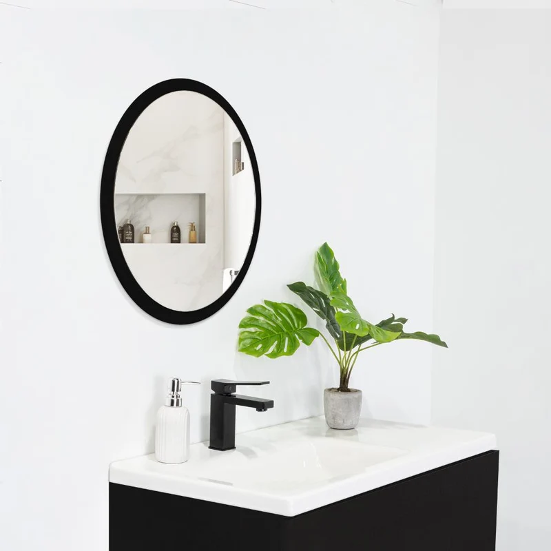 Espejo Circular Eli 60, Negro