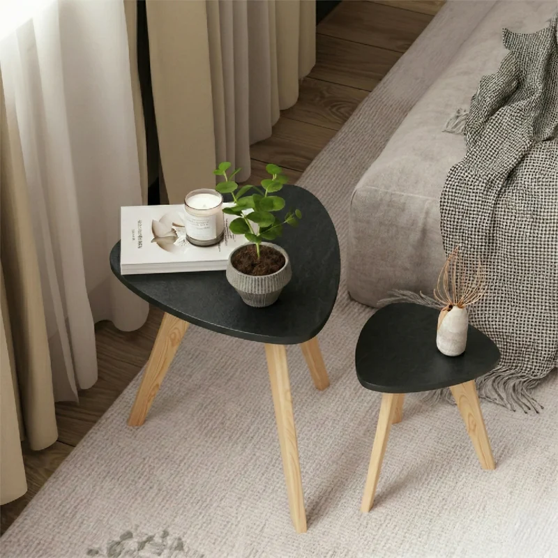 Mesa Nórdica Triangular Etna - Set x 2 - Pequeña & Grande