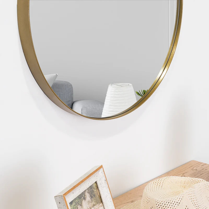 Espejo Circular D58 Dorado
