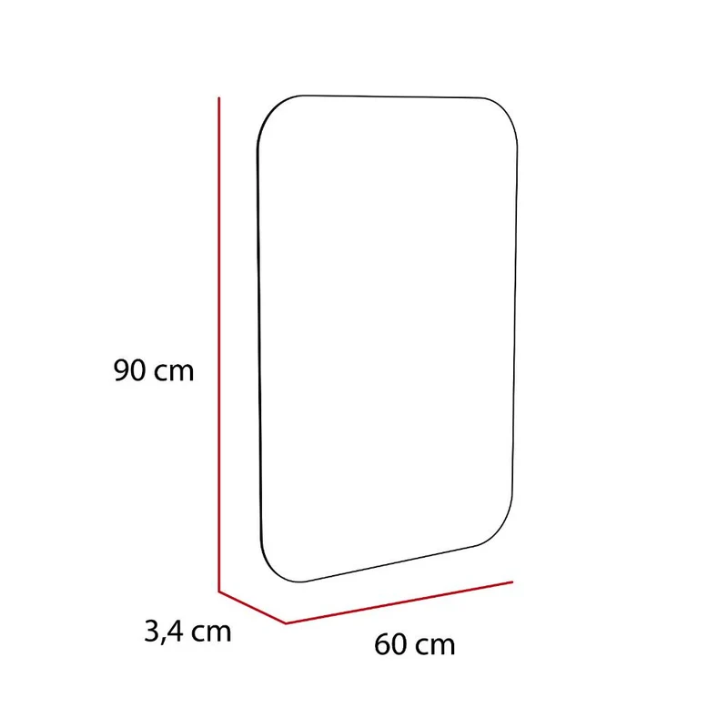Espejo Rectangular Pompei LED+Touch