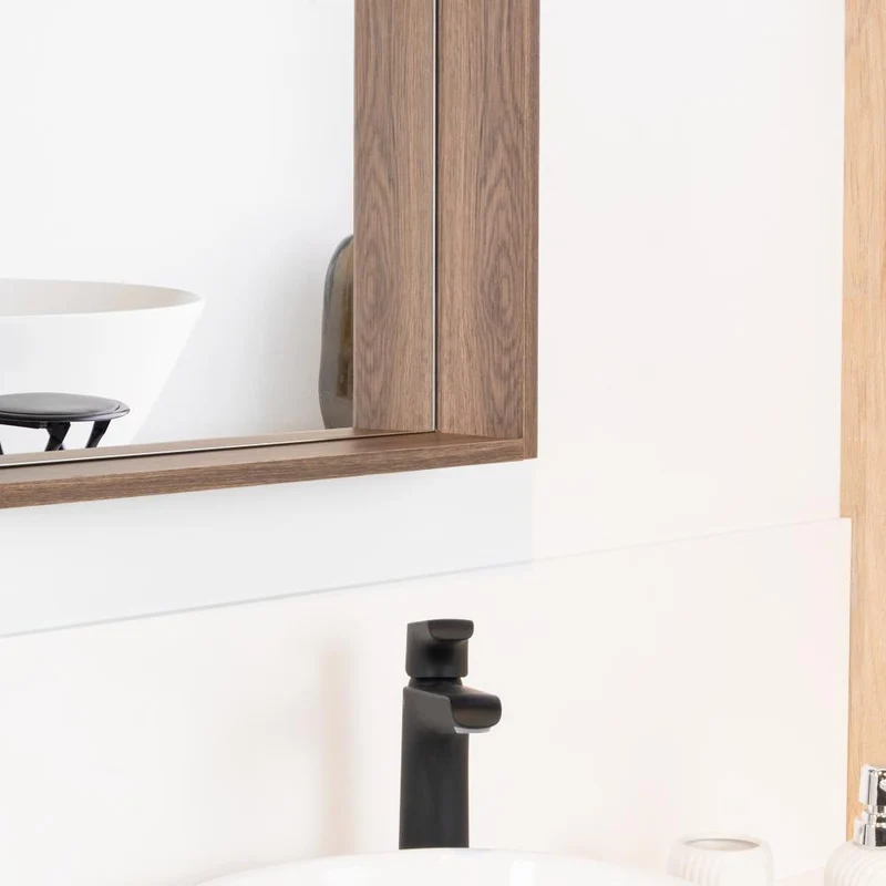 Espejo Rectangular Parma, con Marco en Madera