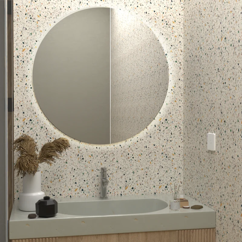 Espejo Redondo Capri 75, Luz LED