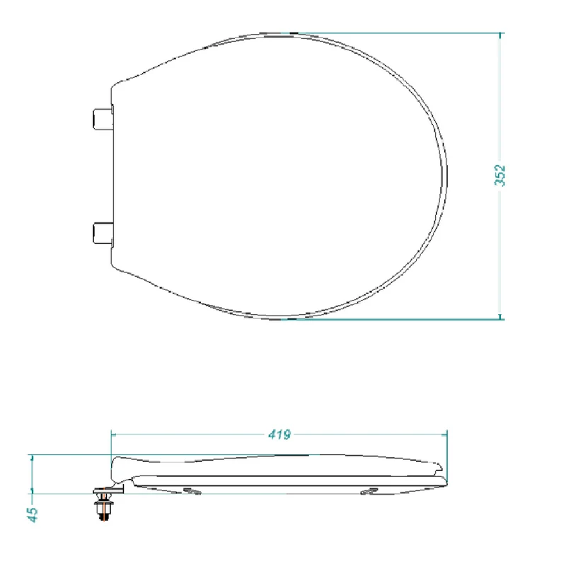 Asiento Corona Comodor Redondo Bone