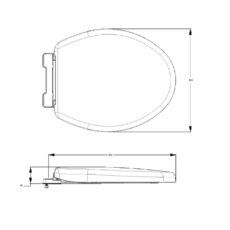Asiento Corona Active Alongado Blanco