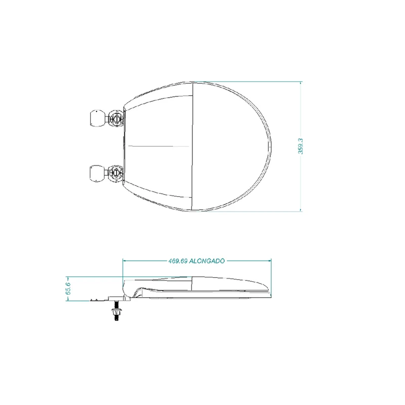 Asiento Corona Aero Alongado Blanco