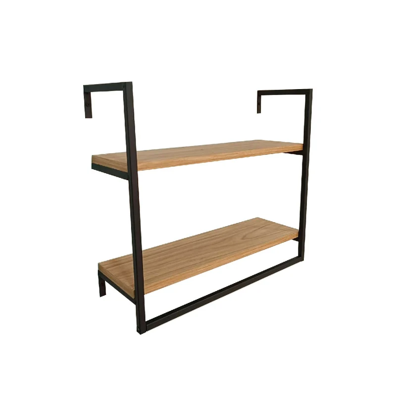 Organizador Multiusos Biella, Madera Natural + Negro