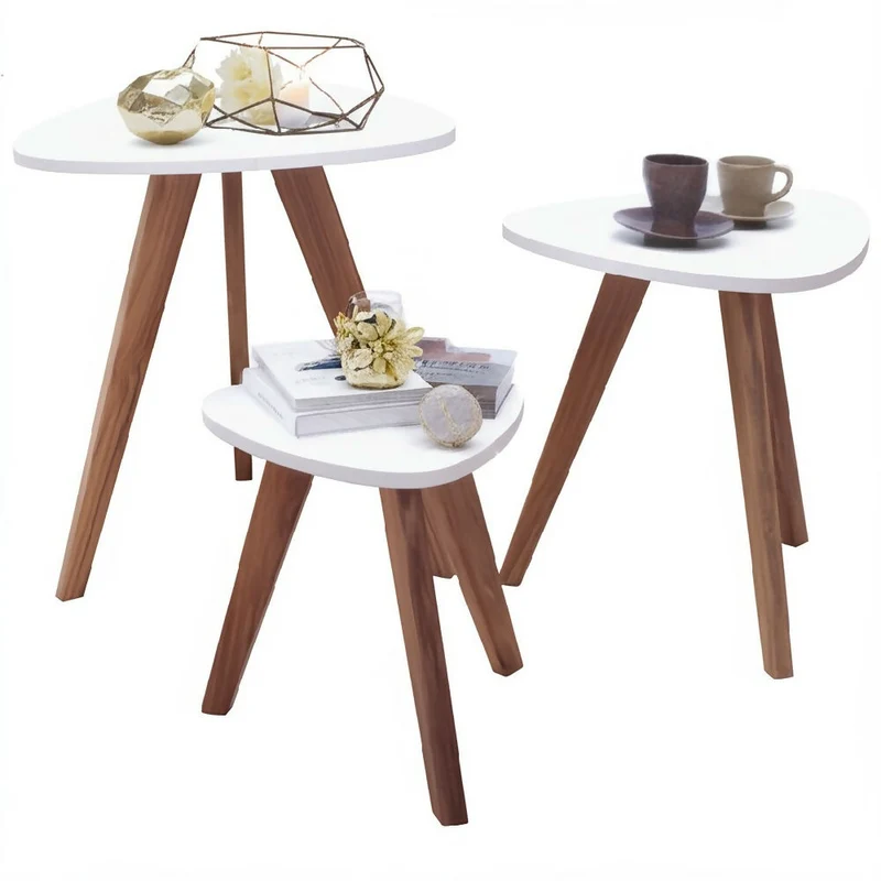 Mesa Auxiliar Nórdica Triangular - Set x 3